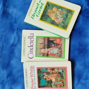 Lot Of 3 Vintage Puppet Storybook Board Books - 1970's